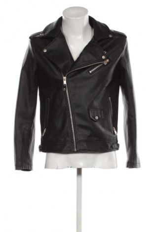 Herren Lederjacke Bershka, Größe S, Farbe Schwarz, Preis 25,00 €