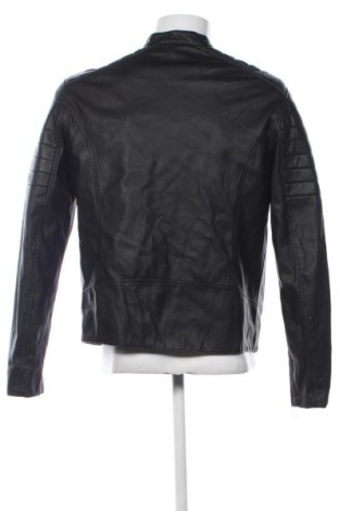 Мъжко кожено яке H&M, Размер L, Цвят Черен, Цена 49,00 лв.