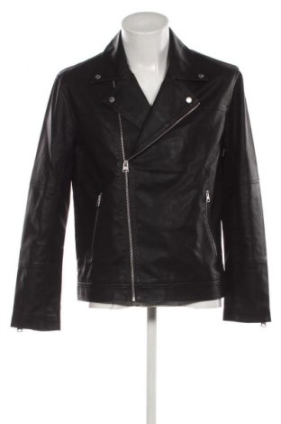 Мъжко кожено яке Only & Sons, Размер L, Цвят Черен, Цена 79,99 лв.