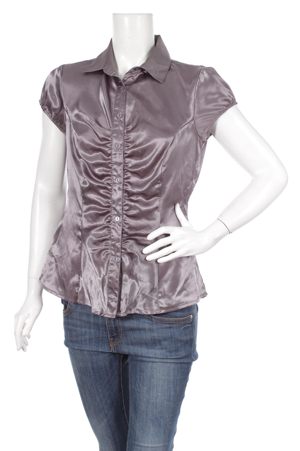 Γυναικείο πουκάμισο, Μέγεθος L, Χρώμα Γκρί, Τιμή 9,28 €