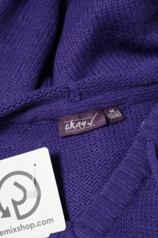 Дамски пуловер Okay, Размер M, Цвят Лилав, Цена 5,75 лв.