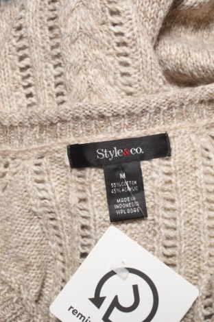 Дамски пуловер Style & Co, Размер M, Цвят Бежов, Цена 6,00 лв.