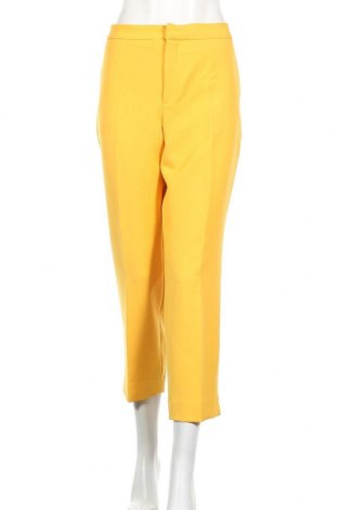 Дамски панталон Zara, Размер XL, Цвят Жълт, Цена 26,25 лв.