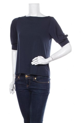 Дамска блуза H&M, Размер S, Цвят Син, 95% полиестер, 5% еластан, Цена 10,40 лв.