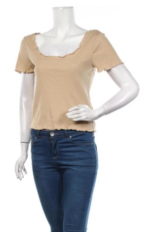 Γυναικεία μπλούζα Vero Moda, Μέγεθος M, Χρώμα  Μπέζ, 60% πολυεστέρας, 40% βαμβάκι, Τιμή 16,89 €