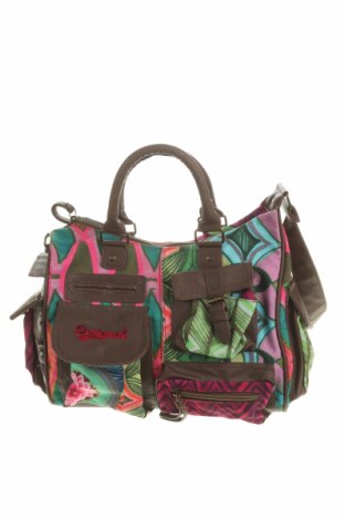 Дамска чанта Desigual, Цвят Многоцветен, Еко кожа, текстил, Цена 68,00 лв.