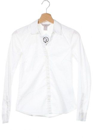 Дамска риза H&M, Размер XXS, Цвят Бял, 73% памук, 23% полиестер, 4% еластан, Цена 27,30 лв.
