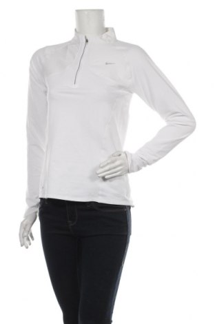 Дамска спортна блуза Nike, Размер M, Цвят Бял, 92% полиестер, 8% еластан, Цена 30,24 лв.