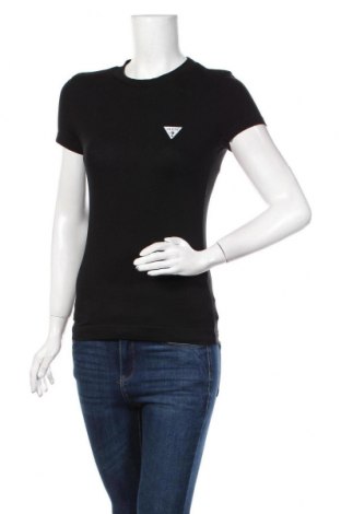Tricou de femei Guess, Mărime S, Culoare Negru, 95% bumbac, 5% elastan, Preț 177,63 Lei
