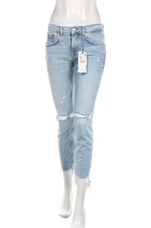 Dámské džíny  Zara, Velikost S, Barva Modrá, 99% bavlna, 1% elastan, Cena  800,00 Kč
