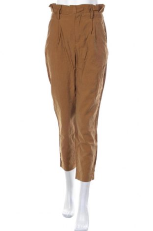 Дамски панталон Zara, Размер S, Цвят Кафяв, 89% вискоза, 11% полиестер, Цена 14,28 лв.