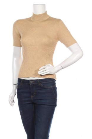 Дамски пуловер, Размер M, Цвят Златист, 80% коприна, 20% полиестер, Цена 33,60 лв.