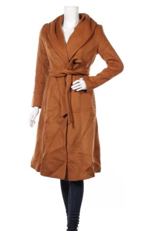 Дамско палто ONLY, Размер S, Цвят Кафяв, 50% вълна, 27% полиестер, 23% вискоза, Цена 89,25 лв.