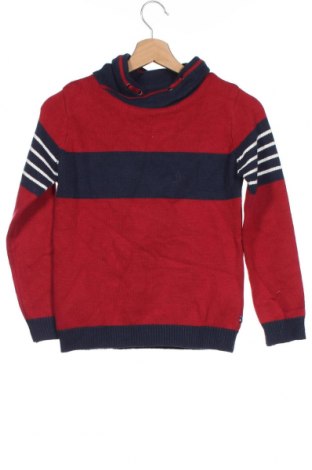 Детски пуловер Okaidi, Размер 9-10y/ 140-146 см, Цвят Червен, 60% памук, 34% полиамид, 6% вълна, Цена 22,05 лв.