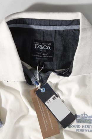 Мъжка тениска 17 & Co., Размер S, Цвят Бял, Памук, Цена 14,04 лв.