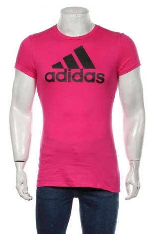 Tricou de bărbați Adidas, Mărime M, Culoare Roz, Bumbac, Preț 48,42 Lei