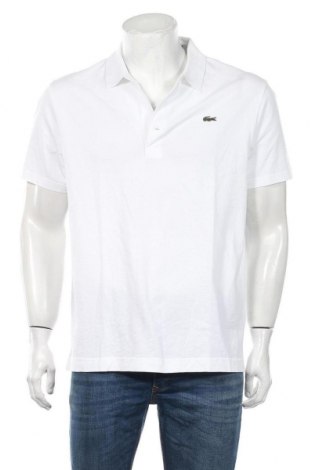 Мъжка тениска Lacoste, Размер XL, Цвят Бял, Памук, Цена 106,50 лв.