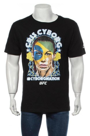 Herren T-Shirt Reebok, Größe L, Farbe Schwarz, Baumwolle, Preis 11,55 €