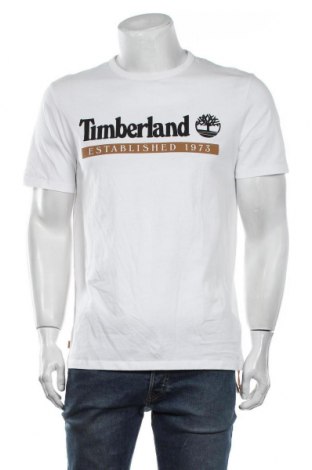 Мъжка тениска Timberland, Размер M, Цвят Бял, Памук, Цена 47,40 лв.