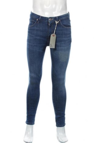 Męskie jeansy, Rozmiar S, Kolor Niebieski, 85% bawełna, 13% poliester, 2% elastyna, Cena 101,25 zł