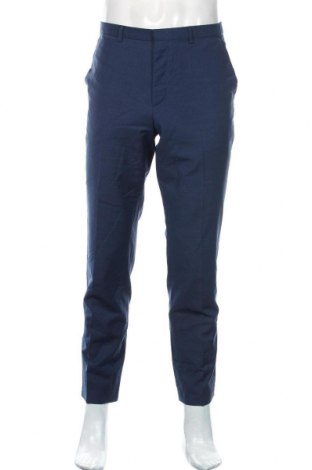Мъжки панталон Hugo Boss, Размер L, Цвят Син, Вълна, Цена 80,27 лв.