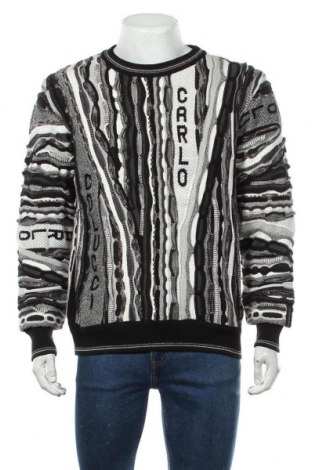 Męski sweter Carlo Colucci, Rozmiar L, Kolor Szary, 55%akryl, 40% bawełna, 5% poliamid, Cena 541,88 zł