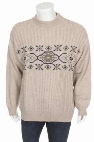 Мъжки пуловер Malagrida, Размер XL, Цвят Бежов, Цена 25,20 лв.