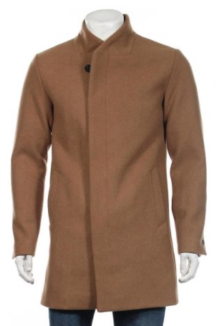 Мъжко палто Jack & Jones, Размер S, Цвят Кафяв, Полиестер, Цена 144,00 лв.