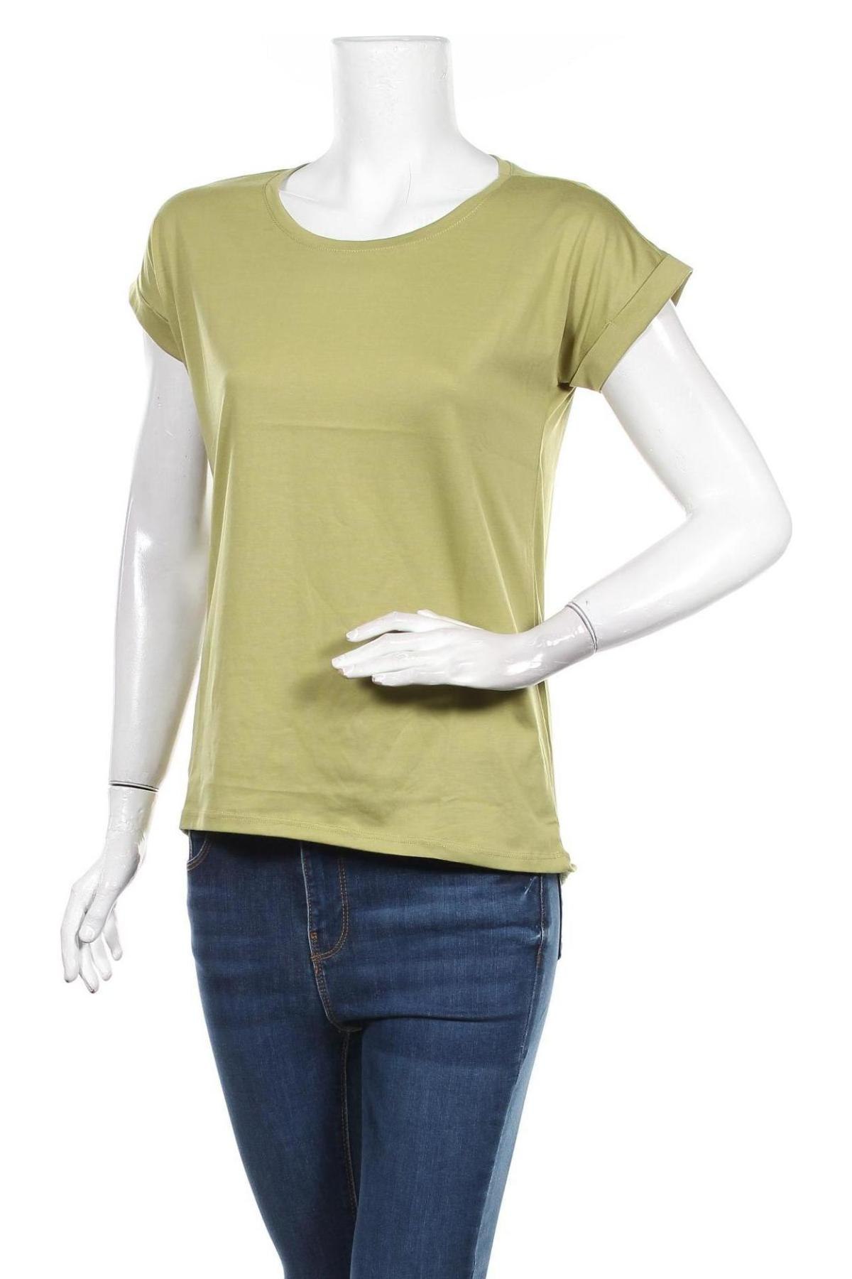 Γυναικεία μπλούζα Vila, Μέγεθος XS, Χρώμα Πράσινο, 50% βαμβάκι, 50% πολυεστέρας, Τιμή 6,50 €