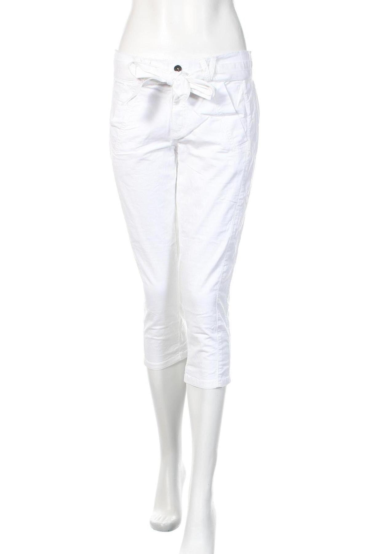 Γυναικείο παντελόνι Street One, Μέγεθος M, Χρώμα Λευκό, 98% βαμβάκι, 2% ελαστάνη, Τιμή 16,86 €