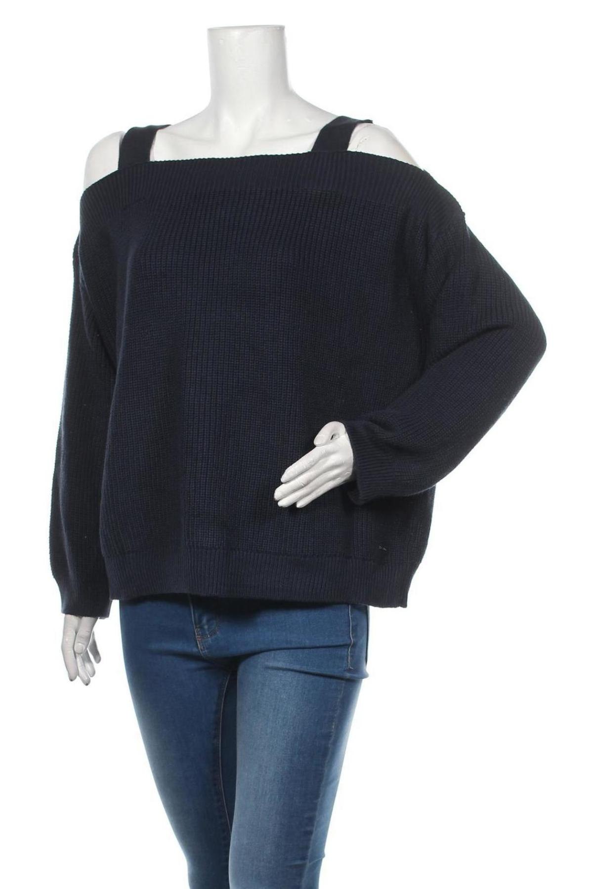 Дамски пуловер S.Oliver, Размер XXL, Цвят Син, 50% полиакрил, 50% памук, Цена 69,00 лв.
