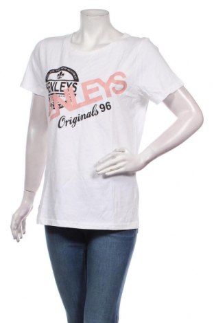 Γυναικείο t-shirt Henleys, Μέγεθος XL, Χρώμα Λευκό, Βαμβάκι, Τιμή 12,63 €