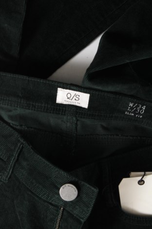 Γυναικείο κοτλέ παντελόνι Q/S by S.Oliver, Μέγεθος S, Χρώμα Πράσινο, Τιμή 6,45 €