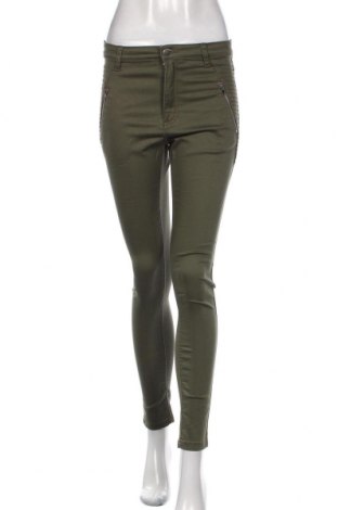 Дамски панталон Zavanna, Размер S, Цвят Зелен, 70% памук, 28% полиестер, 2% еластан, Цена 41,00 лв.