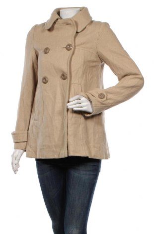 Дамско палто Bershka, Размер M, Цвят Бежов, Цена 4,96 лв.