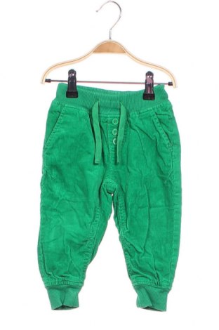 Pantaloni de catifea reiată, pentru copii Baby By Lindex, Mărime 9-12m/ 74-80 cm, Culoare Verde, Bumbac, Preț 85,53 Lei
