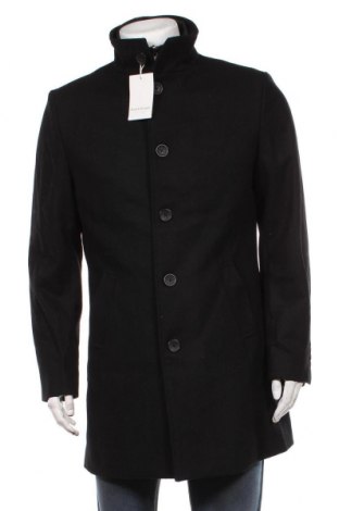 Pánský kabát  Bruun & Stengade, Velikost L, Barva Černá, 50% vlna, 50% polyester, Cena  4 663,00 Kč