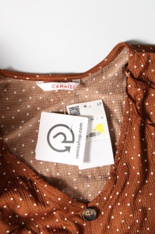 Дамска блуза Camaieu, Размер XS, Цвят Кафяв, Цена 5,89 лв.