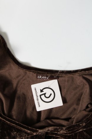Γυναικεία μπλούζα Okay, Μέγεθος XS, Χρώμα Καφέ, Τιμή 1,65 €