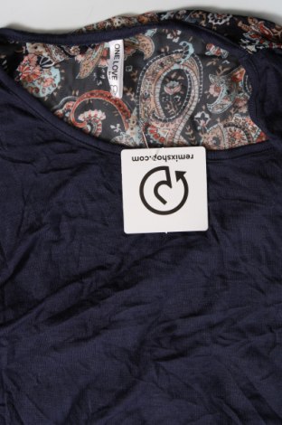 Damen Shirt One Love, Größe L, Farbe Blau, Preis 2,25 €