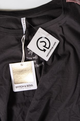 Дамска блуза Stitch & Soul, Размер M, Цвят Сив, Цена 9,92 лв.