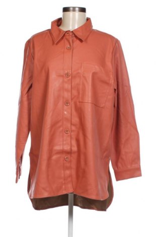 Γυναικείο δερμάτινο πουκάμισο Threadbare, Μέγεθος L, Χρώμα Καφέ, Τιμή 7,01 €