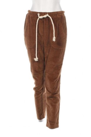 Pantaloni de velvet de femei, Mărime S, Culoare Maro, Preț 27,24 Lei