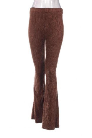 Pantaloni de velvet de femei Bershka, Mărime S, Culoare Maro, Preț 18,12 Lei