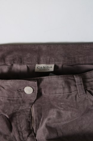 Pantaloni de velvet de femei Canda, Mărime M, Culoare Gri, Preț 12,40 Lei