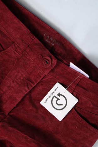 Pantaloni de velvet de femei Canda, Mărime S, Culoare Roșu, Preț 12,40 Lei