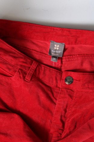 Pantaloni de velvet de femei Manor, Mărime S, Culoare Roșu, Preț 12,40 Lei