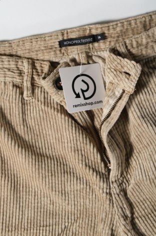 Pantaloni de velvet de femei Monoprix Femme, Mărime S, Culoare Maro, Preț 12,40 Lei