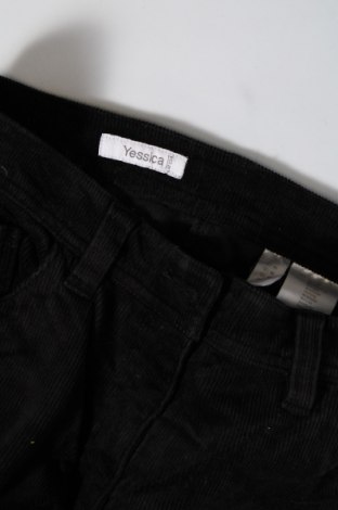 Γυναικείο κοτλέ παντελόνι Yessica, Μέγεθος M, Χρώμα Μαύρο, Τιμή 2,51 €