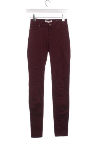 Дамски панталон H&M L.O.G.G., Размер XS, Цвят Червен, Цена 4,64 лв.